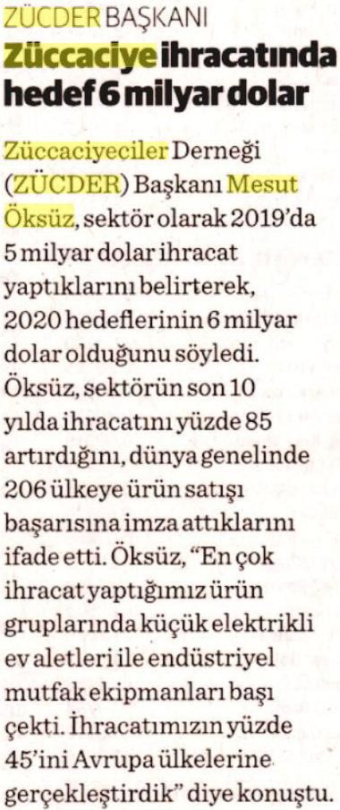 ZÜCDER DÜNYA 16.03.2020