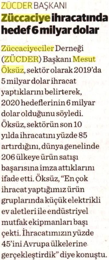 ZÜCDER DÜNYA 16.03.2020